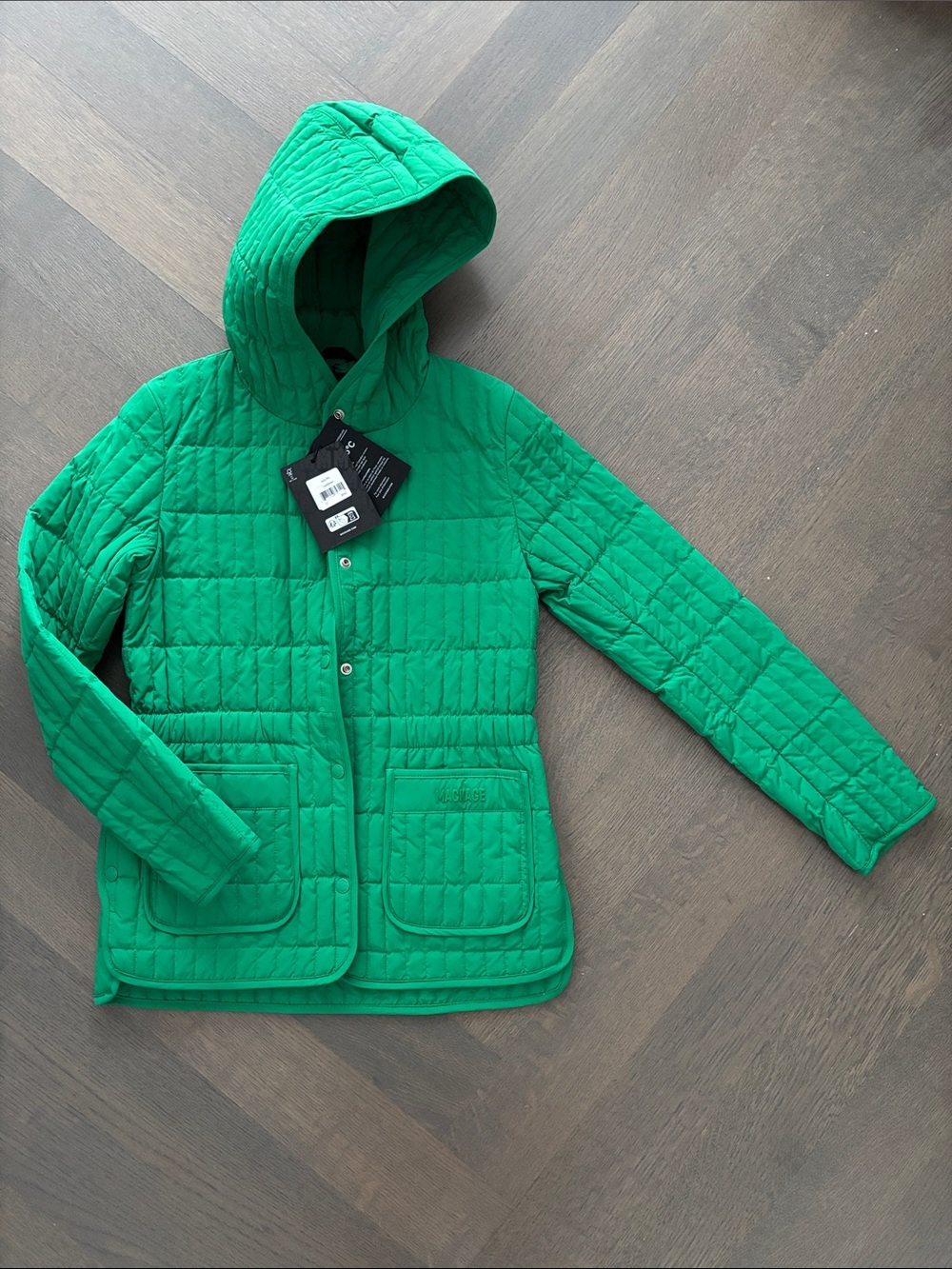 Mackage Kids Maura Quilted Hooded Jacket -  Leaf Green